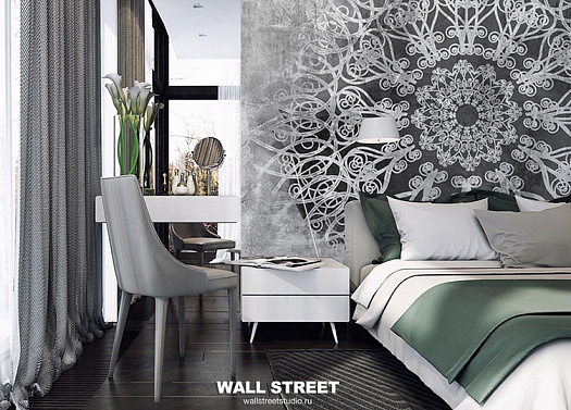 Фотообои в интерьере артикул Grayscale 6, ОТТЕНКИ СЕРОГО / GRAYSCALE, Wall street