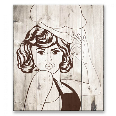 Картины Pop-art - 03 Девушка повар, Pop-art, Creative Wood Картины Pop-art - 03 Девушка повар, Pop-art, Creative Wood