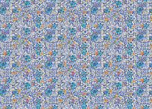 Оранжевые обои с цветами Kerama Marazzi REFLECTION KM6514