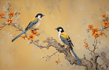 Design Studio 3D Chinoiserie birds AG-CB-010