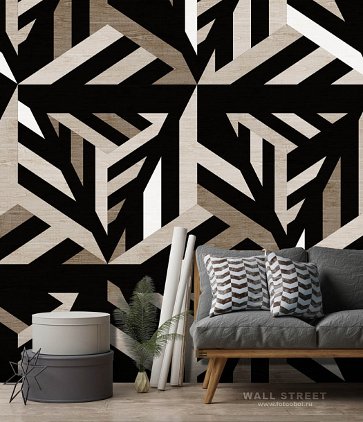 Фотообои в интерьере артикул Geometry 1, ГЕОМЕТРИЯ / GEOMETRY, Wall street