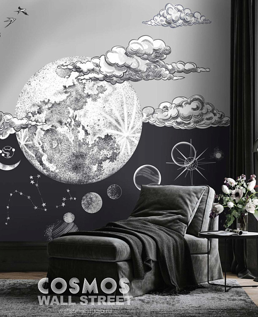 Фотообои в интерьере артикул Cosmos 11, COSMOS, Wall street