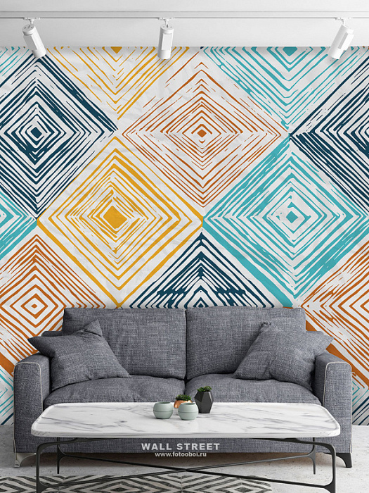 Фотообои в интерьере артикул Geometry 25, ГЕОМЕТРИЯ / GEOMETRY, Wall street